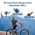 thumbnail image 3 of 26 inch Mountain Bike for Men and Women, 21-Speed Mountain Bicycle with Dual Suspension and Aluminum Alloy Frame, 85% Assembled, Blue, 3 of 6
