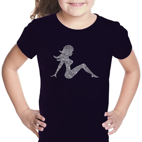 LA Pop Art Girl's Word Art T-shirt - MUDFLAP GIRL