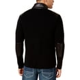 thumbnail image 2 of INC Mens Fall Faux Leather Varsity Jacket Black L, 2 of 2