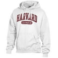 thumbnail image 2 of Men's Comfort Wash  White Harvard Crimson Lightweight Fleece Pullover Hoodie, 2 of 3