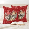 thumbnail image 3 of Christmas Outdoor Waterproof Pillow Covers, Red Cardinal Pine Cone Branches Snowflake Decorative Square Throw Pillowcase Sofa Cushion Sham for Patio/Couch/Chair, 16"x16" 2 Pack, 3 of 8