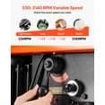 thumbnail image 4 of VEVOR 10-Inch Benchtop Drill Press, 5 Amp, 0.8 HP 600W Bench Drill Press, 530-3140 RPM Variable Speed, 0-45° Tilting Worktable, with Laser and LED Work Light, Tabletop Drilling Machine, for Wood Metal, 4 of 9