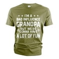thumbnail image 5 of Men's Funny Grandpa Shirt Bad Influence Grandpa Tee Grandfather Humorous Gifts Grandpa Joke Tee, 5 of 7