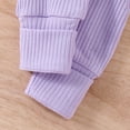 thumbnail image 6 of WIBACKER Newborn Baby Girl Ribbed Romper with Mittens Cuffts Infant Boy Jumpsuit + Hat 2Pcs Coming Home Outfit, 6 of 11