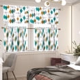 thumbnail image 2 of Modern Kitchen Curtain Valance and Tiers Set 4 Pcs Mid-Century Geometric Rod Pocket Treatments Curtains Tier Living Room Bedroom 53.9 x 17.7 inches + 27.5 x 35.8 inches *2, Style-3, 2 of 4