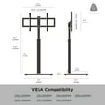 thumbnail image 6 of FITUEYES Universal Floor TV Stand TV Mount for 32-70 inch TVs ,with Wide Sturdy Wood Base,Black, 6 of 8