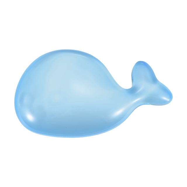 Reposamuñecas de gel Uxcell, soporte para muñeca para mouse en forma de ballena, almohadilla ergonómica suave de silicona, cojín cómodo para juegos de computadora, oficina y hogar, azul brillante