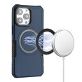thumbnail image 3 of GSA Wireless Charging Cover Grip Case Metal Ring For iPhone 12, 12 Pro 6.1 - Blue, 3 of 3
