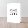 thumbnail image 4 of CafePress - Girls Can't Play Poker? Wanna Bet? Greeting Cards - Greeting Cards (Pk of 10) Matte, 4 of 4