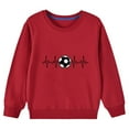 thumbnail image 4 of Spazoro Kids Girls Pullover Shirts Tee, Spring and Summer Long Sleeve Round Neck Solid Color Fashion Casual Tops for Child Girls Red Size 2 T, 4 of 4