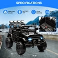 thumbnail image 4 of EDTara 12V Ride On Truck Car, Battery Powered Car w/Remote Control, Spring Suspension, LED Lights, Bluetooth, 3 Speeds, Electric Car for Kids, 4 of 8