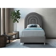 thumbnail image 4 of Meridian Furniture Lit Simple en Velours Gris Arc-en-Ciel, Fini Acrylique, 4 of 10