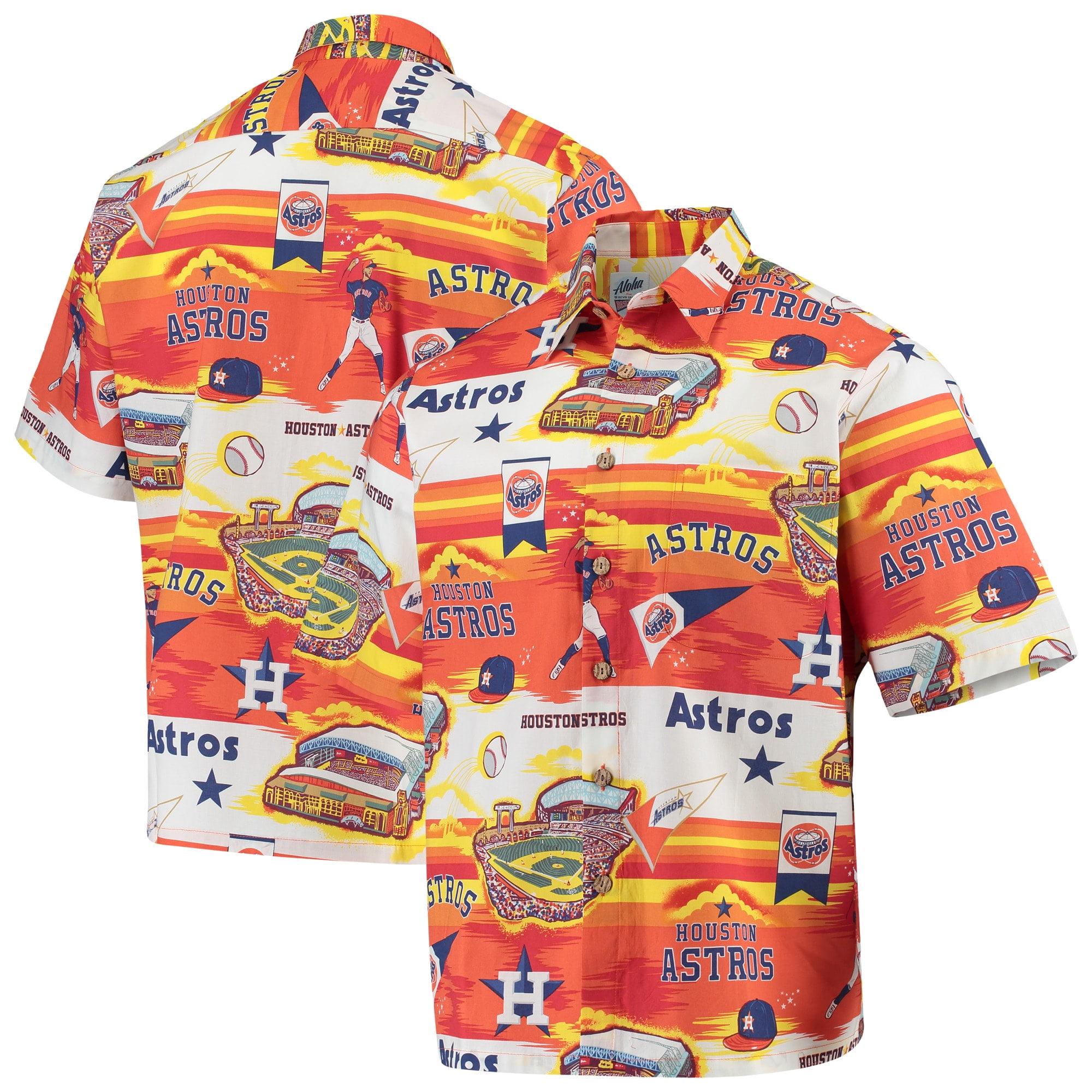 astros button up shirt