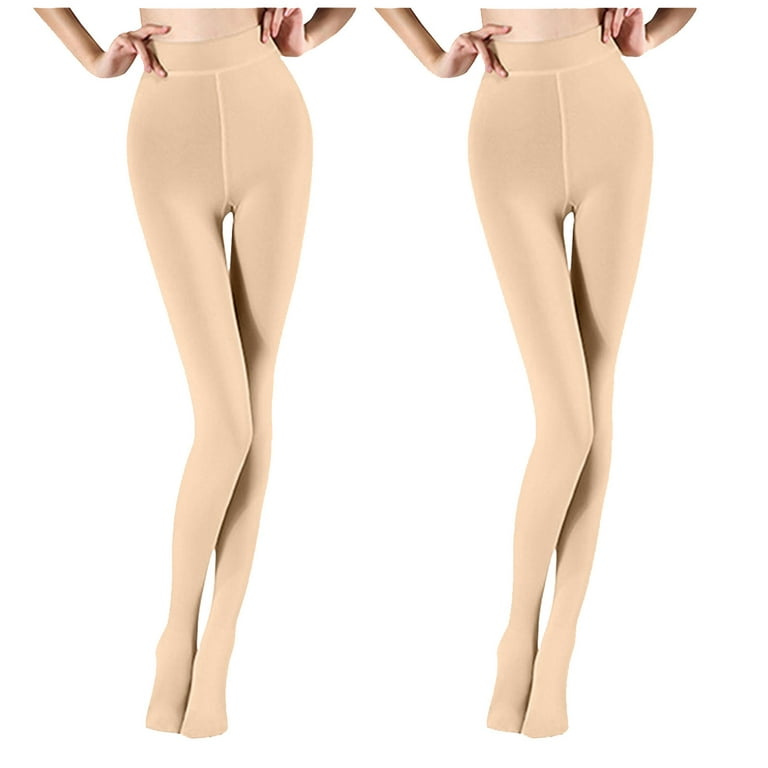 2 Pieces Tights for Women,Ladies Compression Tights Sale Clearance Stretch  Fit Super Elastic Slim Leggings High Waist Opaque Control Top Nude Tights 