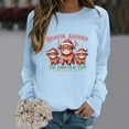 thumbnail image 4 of Christmas Sweatshirts for Women 2025 Have Yourself A Mooey Little Christmas Highland Cow Graphic Sweatshirt Pullover Tops, 4 of 5