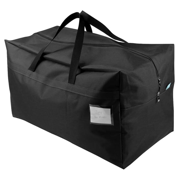iwill CREATE PRO Bolsas de almacenamiento de lona de viaje resistentes al agua con adornos de gran tamaño de 100 L con asas de transporte, color negro