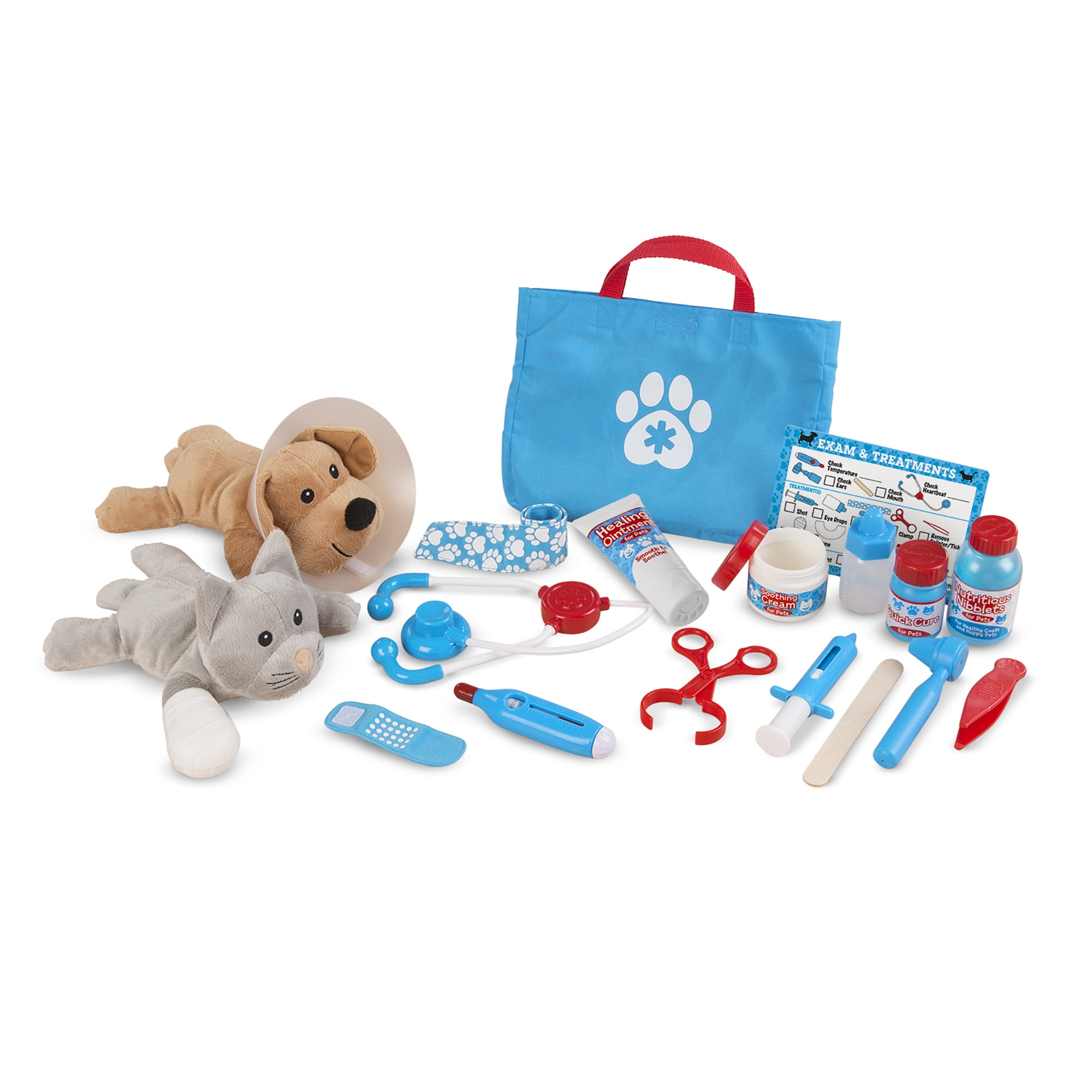 Melissa & Doug Examine and Treat Pet Vet Play Set - 24 pcs