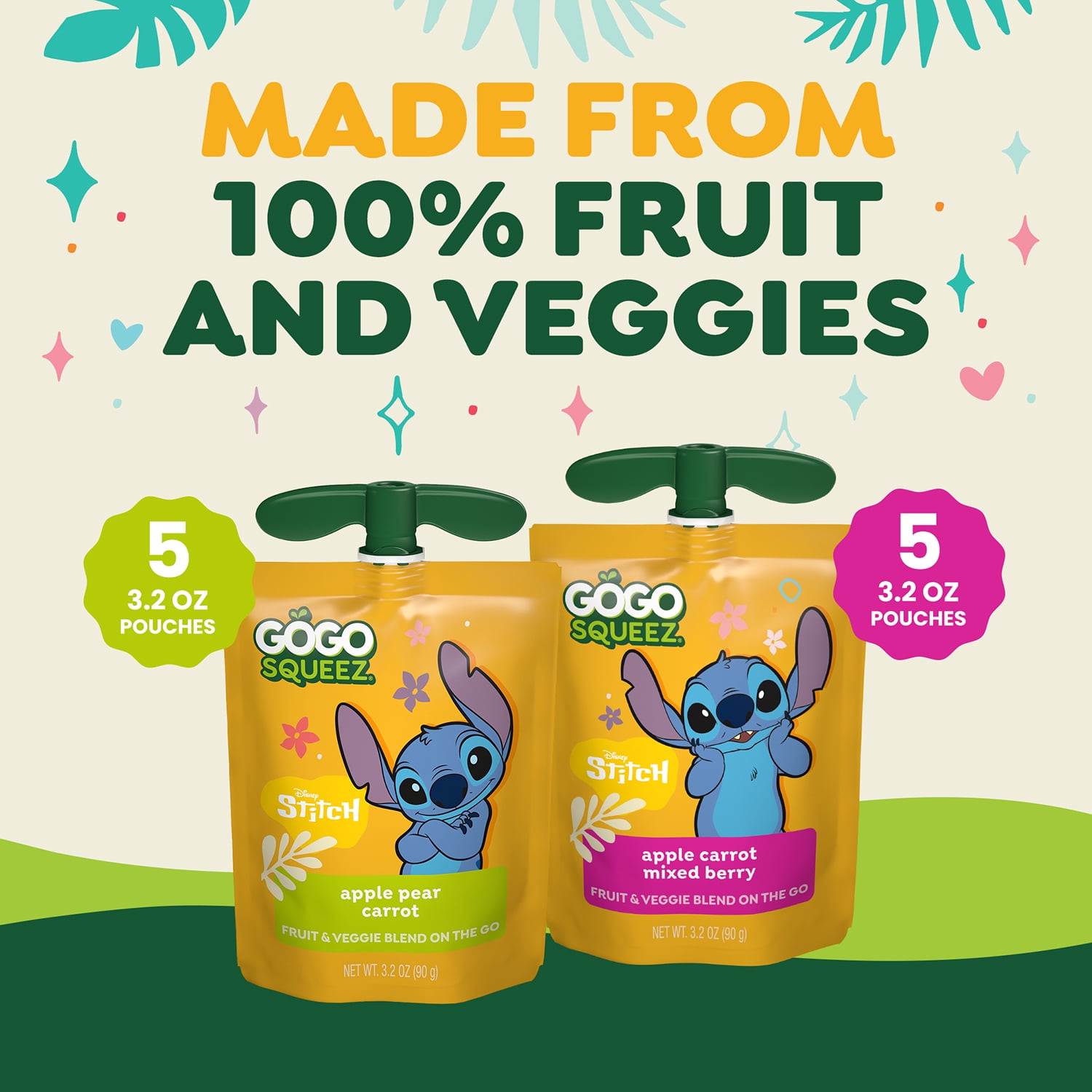 GoGo squeeZ Fruit & Veggiez Disney's Lilo & Stitch