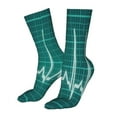 thumbnail image 5 of Cauagu ECG Wave Pattern Fun Novelty Crew Socks,Casual Athletic Socks Neutral Socks Cozy Crew Socks Christmas Gift, 5 of 7
