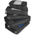 thumbnail image 1 of Luggage, Black, 2 Small, 2 Medium, 1 Large, Luggage Packing Organization Cubes 5 Pack, 1 of 6