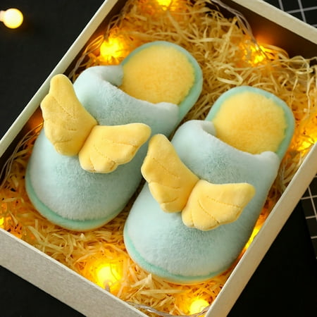 

EGNMCR Boys Girls Cozy House Slippers Warm Plush Winter Cotton Slipper Kids Cute Dinosaur Indoor Shoes Non-Slip Christmas Halloween - Baby Days savings event