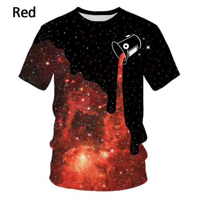 2024 Colorful 3d Print T-Shirt Summer Unisex Fashion Crew Neck Short Sleeve Funny T-Shirt