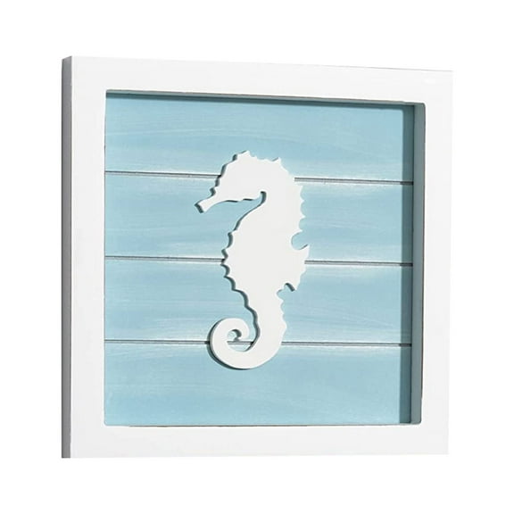 kjfeif Ocean Beach Themed Room Decor Coastal 3D Wall Art with Starfish, Seahorse, Sand and Coral Turquoise Coastal Room Decor Seashell Beach Decorations for Home