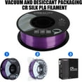 thumbnail image 2 of Creality 3D Printing Silk PLA Filament 3D Printer Purple Shiny Filaments 1.75mm Neatly Wound Dimensional Accuracy +/- 0.03 mm Silk Smooth Printing 2.2lbs for Most 3D Printers, 2 of 5