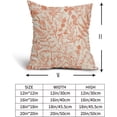 thumbnail image 5 of Orange Floral Pillow Covers 16x16 Set of 2 Botanical Print Vintage Fall Colored Flower Plant Cream Decorative Throw Pillow Cases Outdoor Farmhouse Cushion Covers Decor for Sofa Couch Bed, 5 of 6