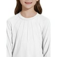 thumbnail image 6 of ameIAEA Girls' Long Sleeve Blouses Kids Toddler Crewneck Pleated Shirts Solid Color Ruffle Tops, 6 of 7
