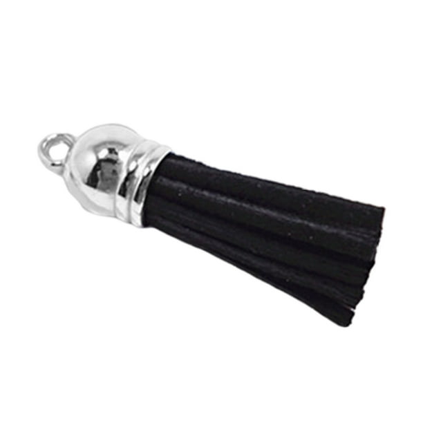 Matsuzay 28 piezas llavero dijes creativo delicado llavero colgante borlas Simple bolso decoración borla artesanía decoración DIY accesorio Artesanía Negro Matsuzay HA059646-14B