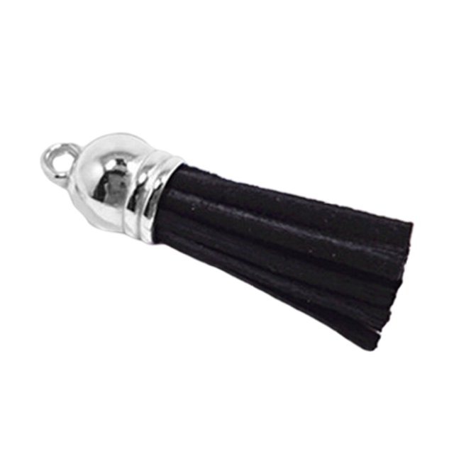 Bewildely 28 piezas llavero dijes delicado llavero colgante borlas bolso decoración llavero borla adorno DIY accesorio para bolsos llaves Artesanía Negro Bewildely HA059646-14B