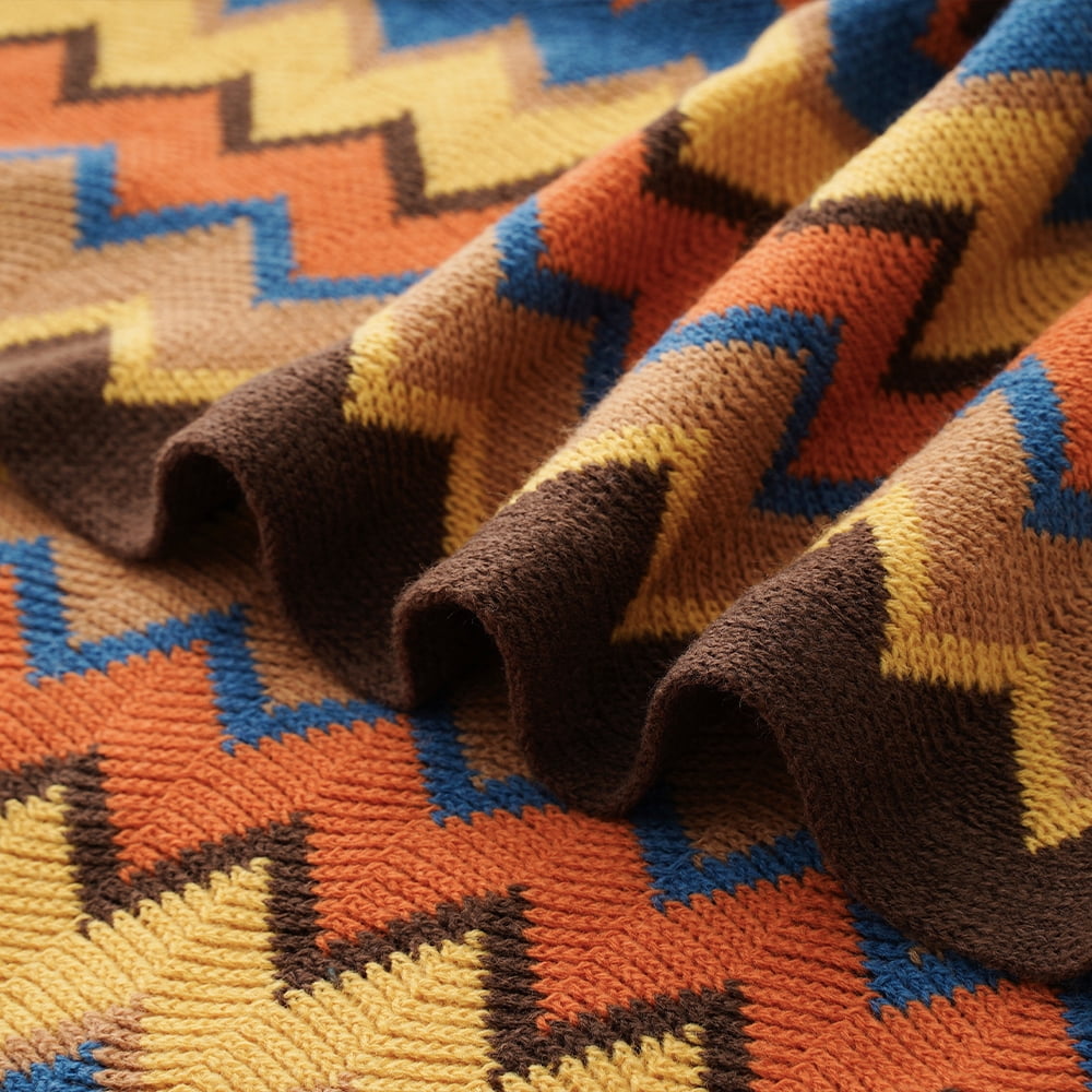 Battilo Boho Throw Blanket,Fall Decorative Knit Throws,Afghans Blanket for Bed Sofa,50"x80"