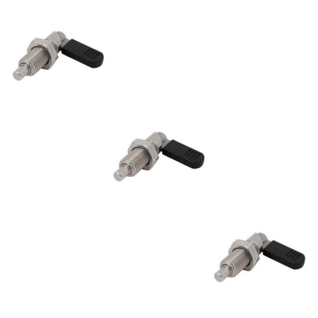 Youkk 1x Indexing Plungers L Type Stainless Thread Fine Locking Bolts Silver M12-6 3Set