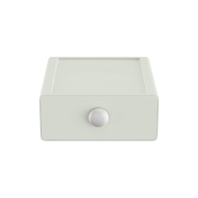 SIYTUAU Drawer Style Desktop Storage Box Plastic Office Organizer For Stationery Makeup Multi Compartment White