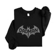 thumbnail image 4 of DadMan Hero Sweatshirt for Men Funny Dad Bat Graphic Sweater for Adult Black Sweatshirt Adult Medium, 4 of 4