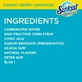 thumbnail image 4 of Sunkist Caffeine Free Berry Lemonade Soda Pop, 12 fl oz, 12 Pack Cans, Allergens Not Contained, 4 of 13