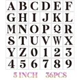 thumbnail image 1 of Plantillas de letras de 5 pulgadas para pintar sobre madera, 36 plantillas de letras, alfabeto, números, plantillas para carteles de pared de madera, puerta, porche, tela, 1 of 5