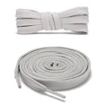 thumbnail image 3 of 2pair Double Layers Flat Shoe Laces Gray for Sneakers Boots Adults Kids 24"-72", 3 of 7