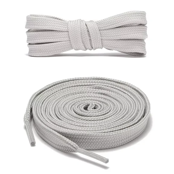 1pair Double Layers Flat Boot Shoe Laces Strings Gray for Sneakers Tennis Shoes