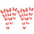 thumbnail image 7 of 24 Pcs 3D Butterfly Wall Stickers Butterfly Removable Sticker Art Decals for Home and Room Decoration Red, 7 of 7