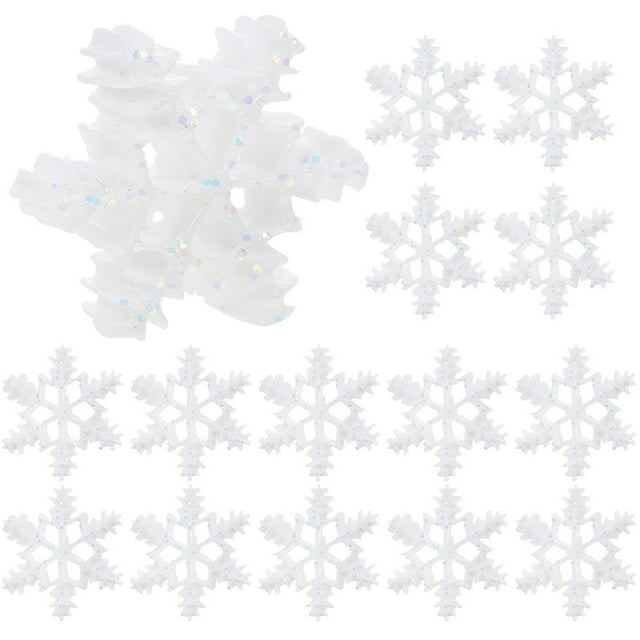 100 Pcs Ornements Flocon de Neige Style Noël Bricolage Flocon de Neige Matériau Fait Main