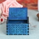thumbnail image 5 of Caja De Música Con Manivela Decoración Caja de música de madera retro Feliz Navidad Caja de almacenamiento Ornamento Regalo (Azul), 5 of 8