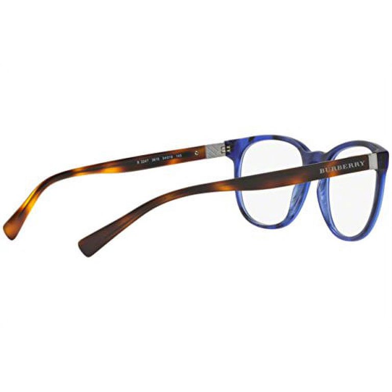 BURBERRY Unisex Blue Havana Eyeglasses Burberry BE 2247 3615 MATTE BLUE HAVANA - Walmart.com main image 3