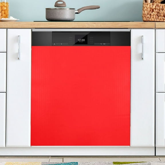 Ryvnso Red Dishwasher Magnetic Refrigerator Magnet Cover Kitchen Home Decorative 23"x26"