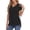 Black, variant on Cmfcve Womens Dolman Short Sleeve T Shirt V Neck Basic Summer Tops Side Split Loose Fit Casual Tunic Tops Daily Work Blouse