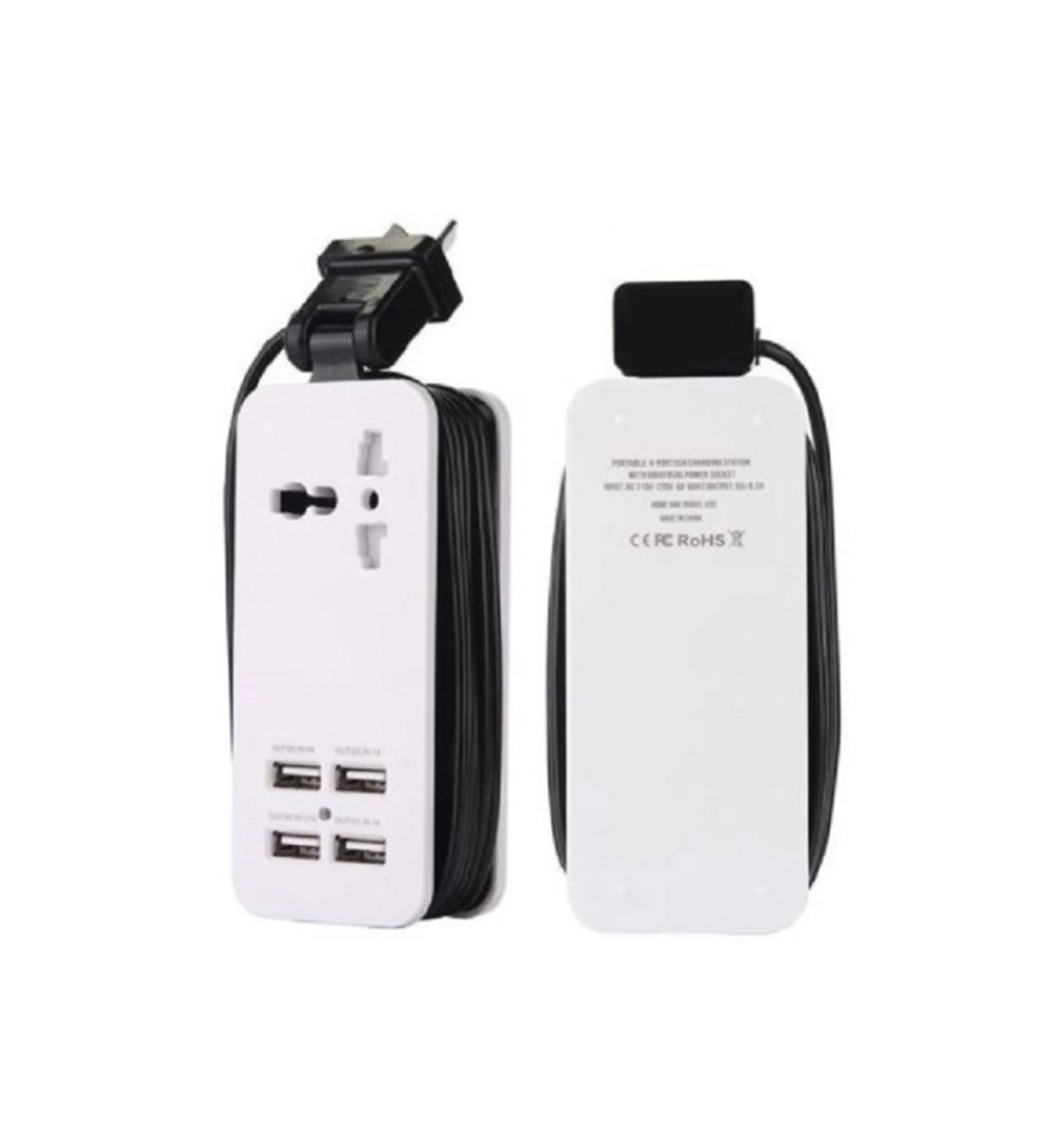 EEPHO 4 Port USB and Universal Outlet Charging Station
