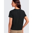thumbnail image 2 of Remera CRZ YOGA de Algodón Pima Negra de Manga Corta XL, 2 of 4