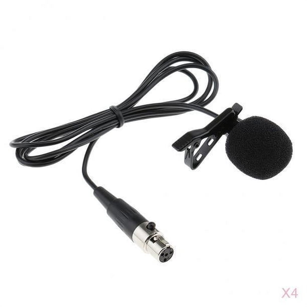 Micrófono de solapa de piezas, condensador omnidireccional Lapel Mic con sistema de clip simple, para grabar entrevistas, etc.