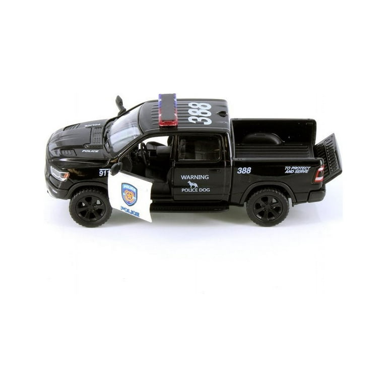 2019 Dodge Ram 1500 Police Pick Up truck Black Kinsmart 5413DP 1 46 scale Diecast Car